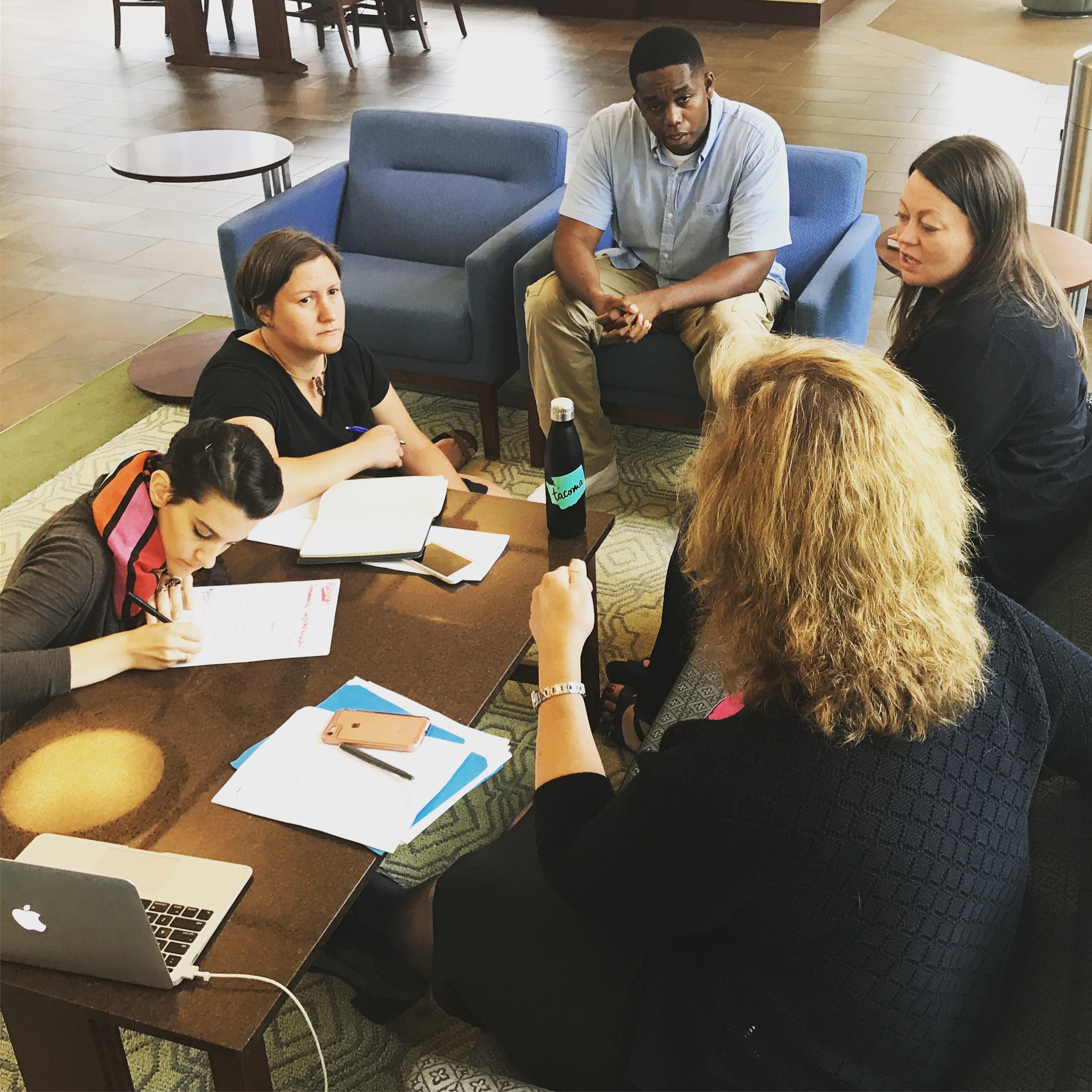 Group work around table