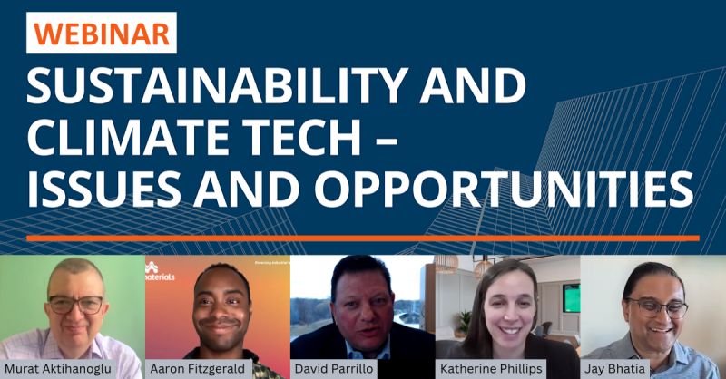Sustainability and Climate Tech: Issues & Opps