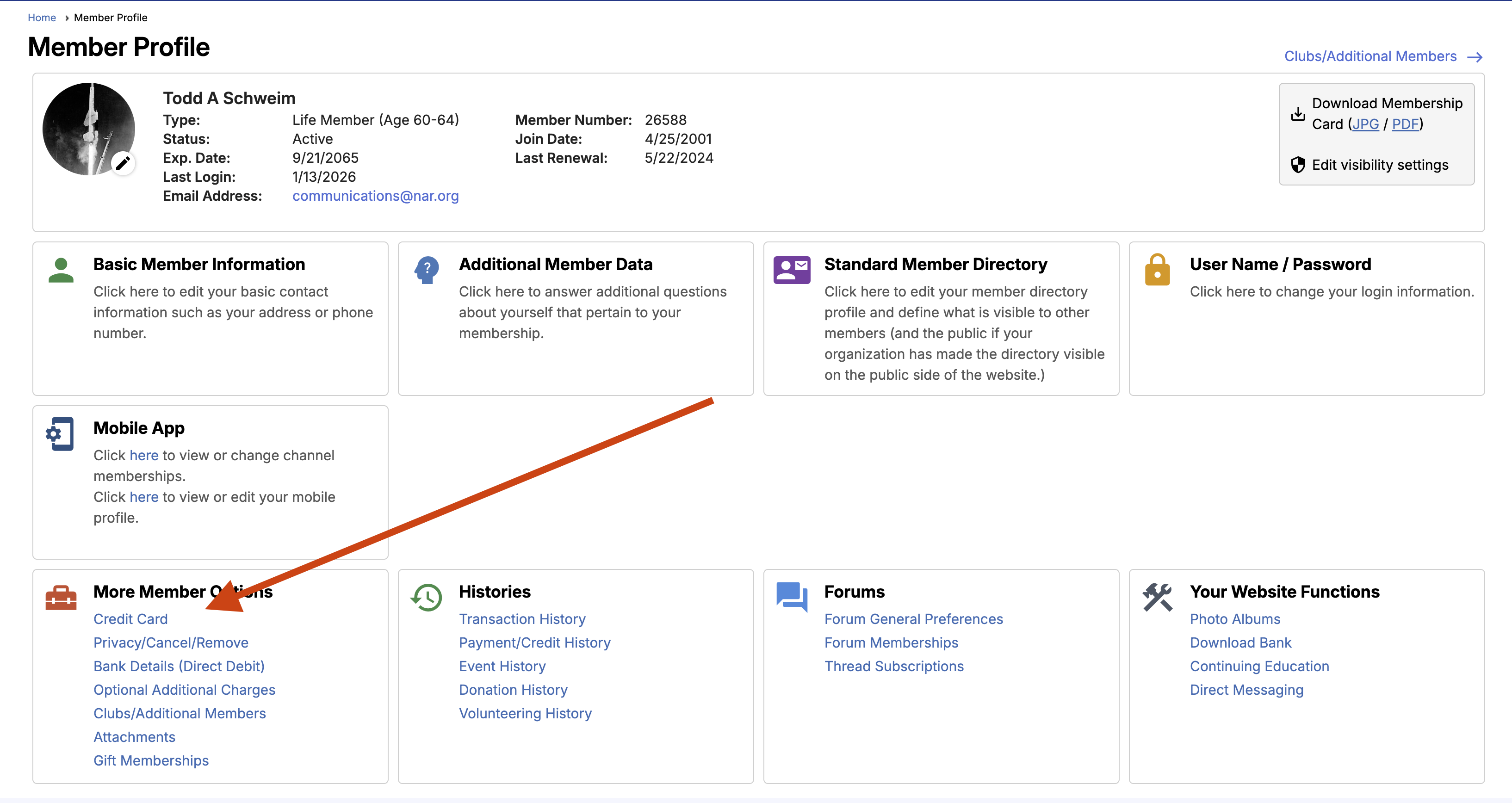 Renewing Credit Card