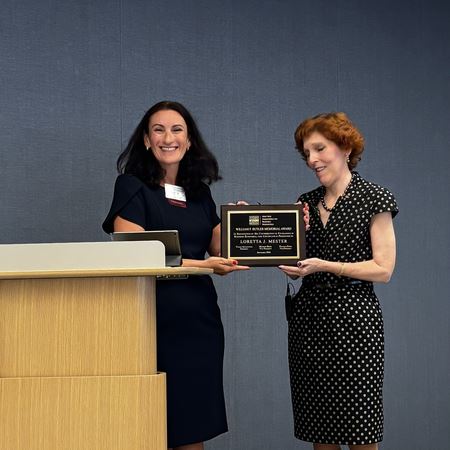 Dr. Loretta J. Mester Butler Award Presentation
