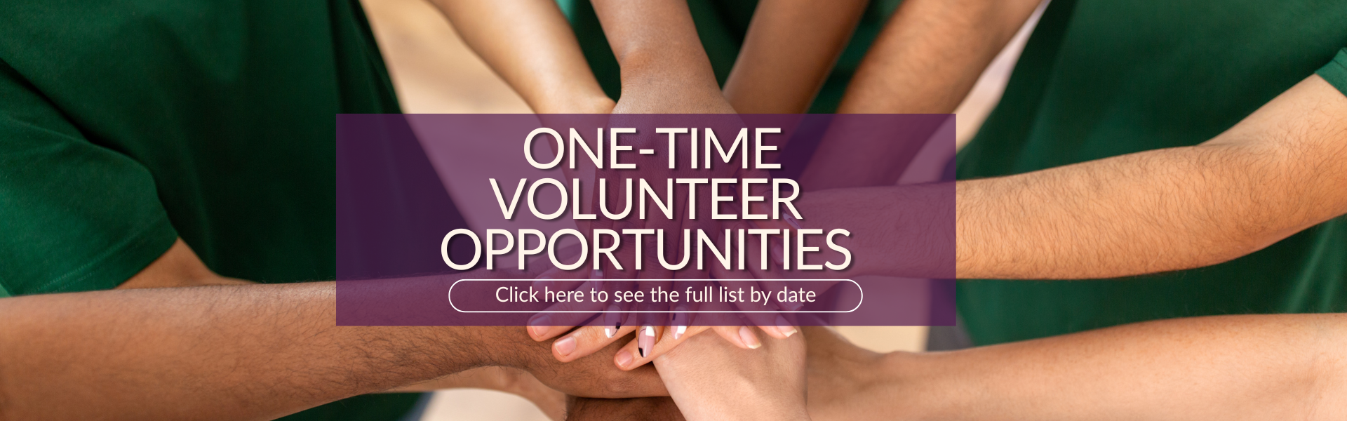 One-Time Volunteer Opportunities