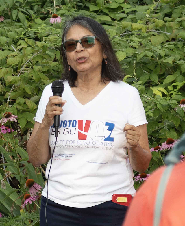 Eloisa Speaking Outdoors