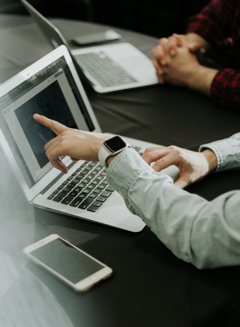 Professional working at a computer