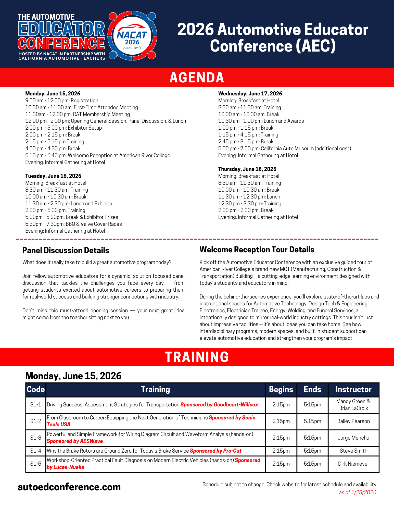 2026 AEC Registration Brochure