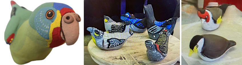 Small ceramic birds workshop
