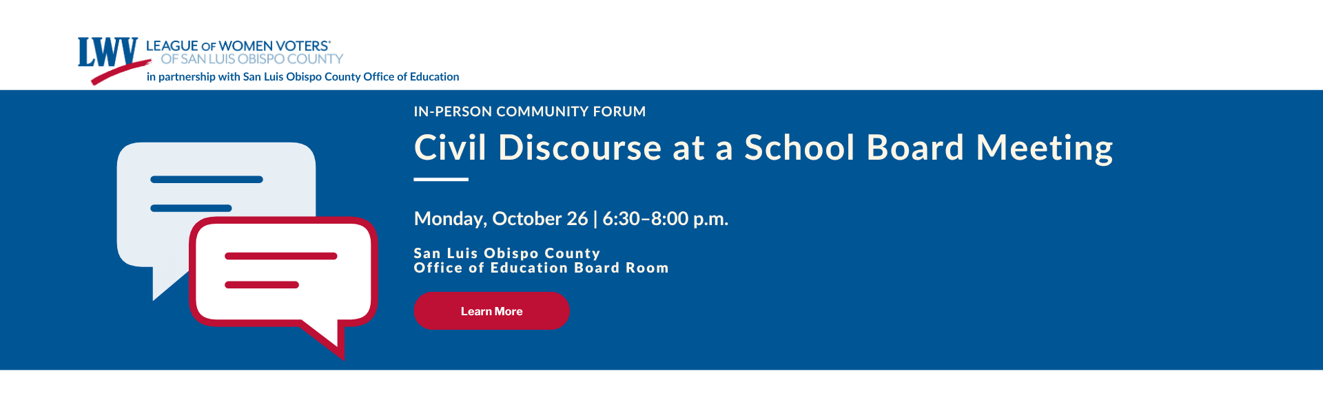 Civil Discourse – October 26, 2026