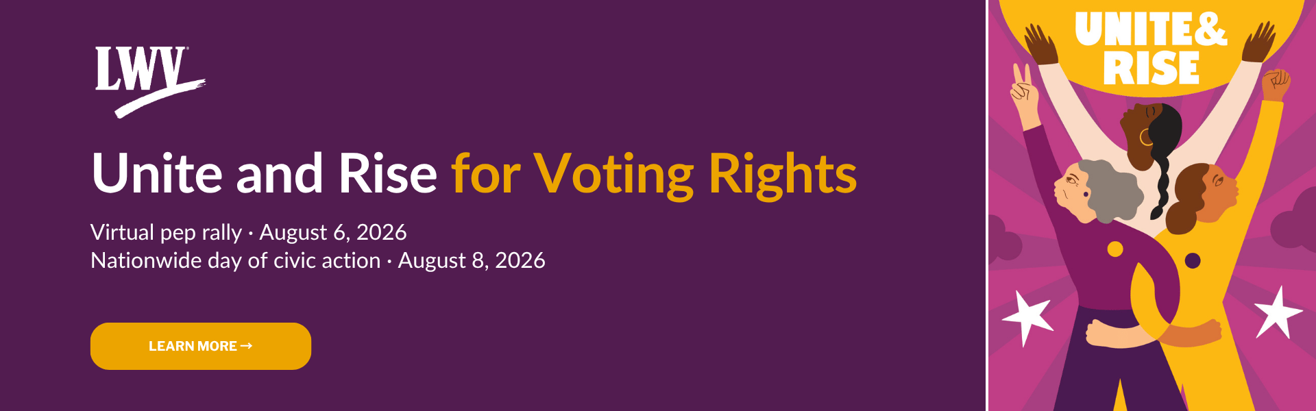 Unite and Rise for Voting Rights – National Day of Action, August 8, 2026