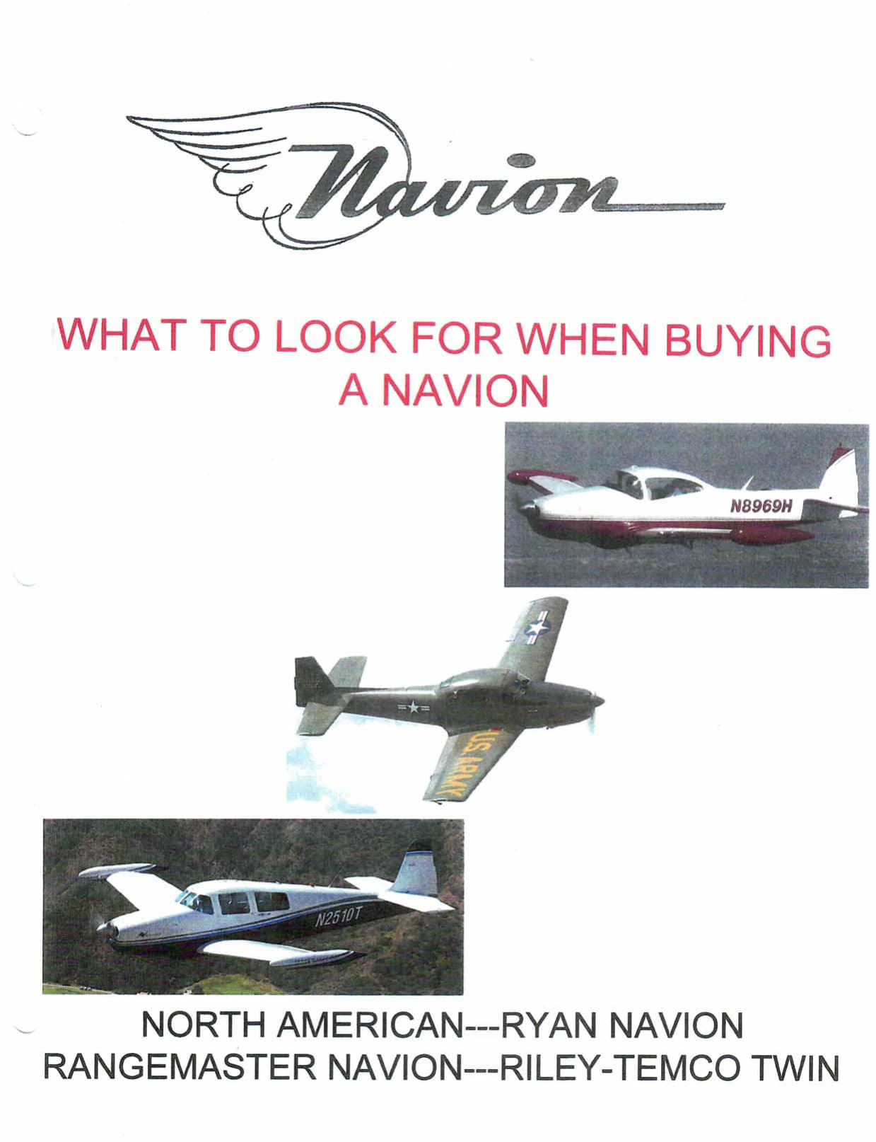 What to Look for When Buying a Navion
