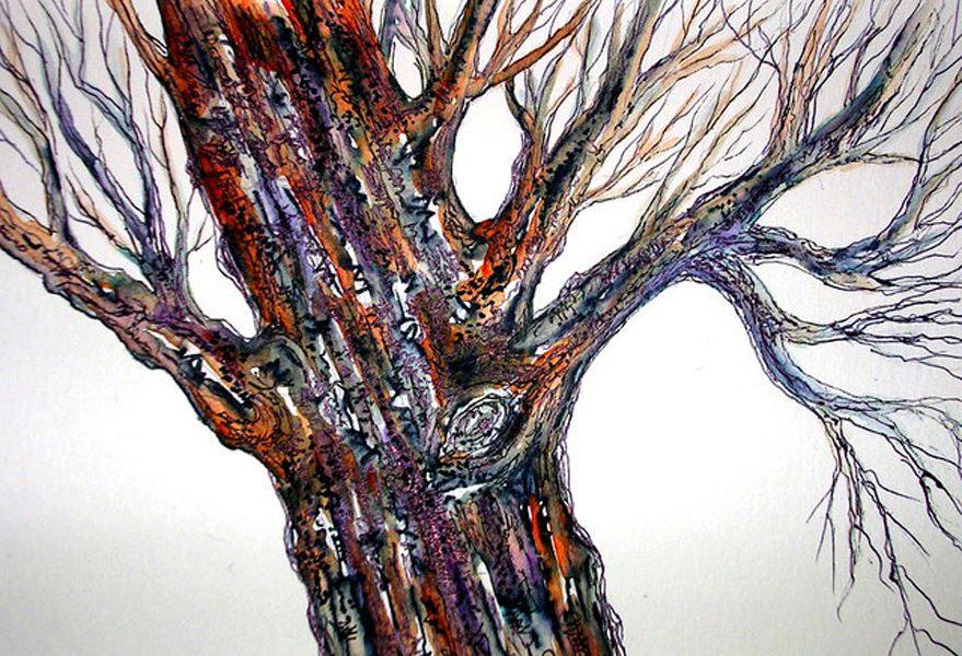 Tree with Ink and Watercolor with Alan Reamer