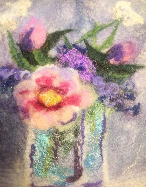 Wet Felting Flowers with Rita Chester