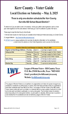 Kerr County Voter Guide