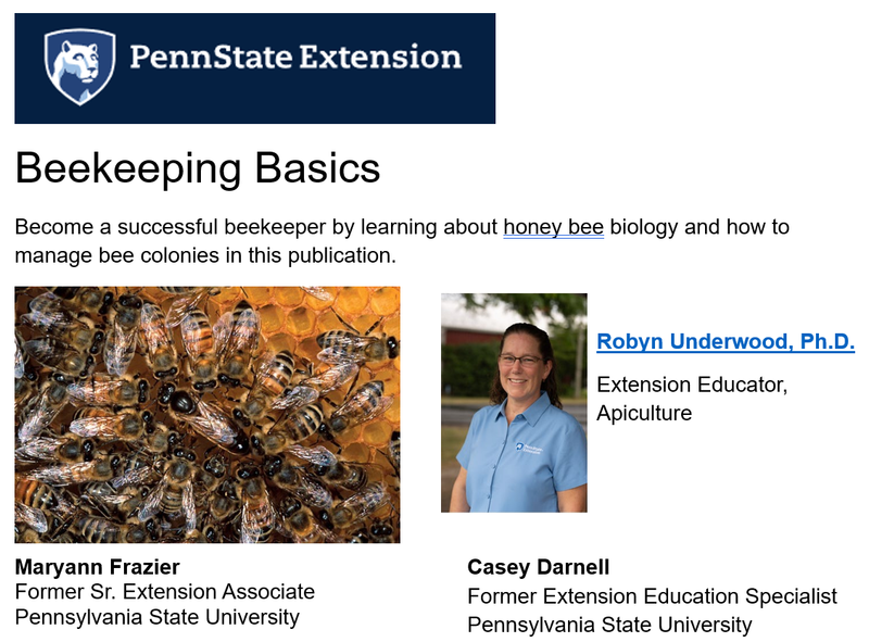 Beekeeping Basics - Penn State Extension