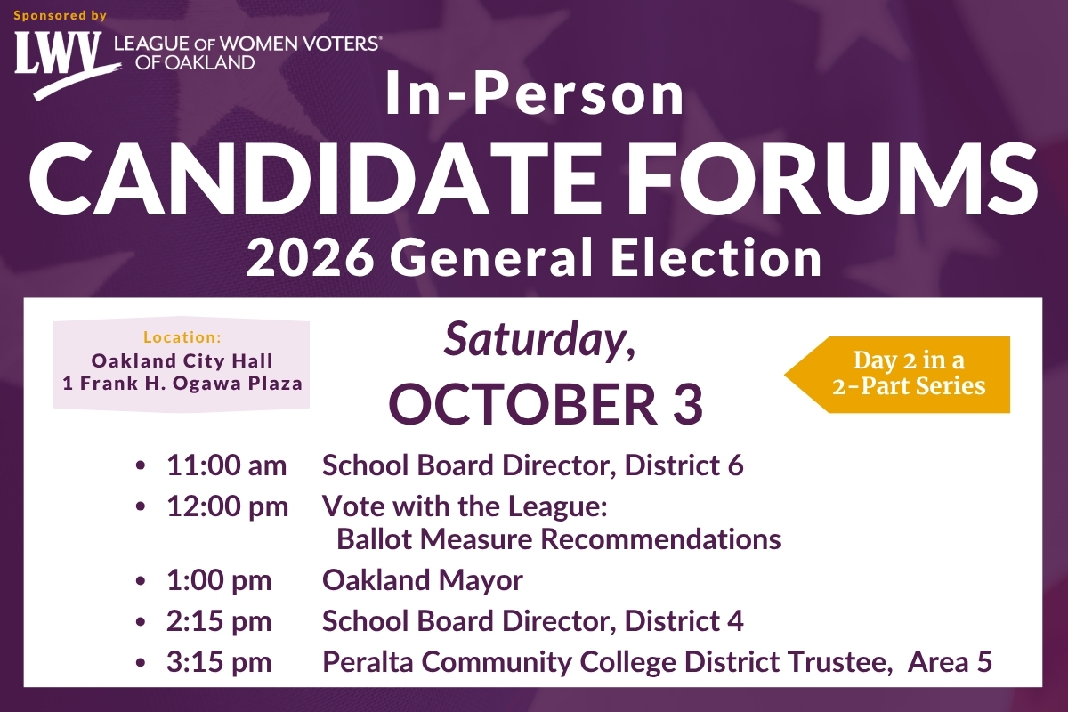 LWVO Candidate Forums 10/3/26