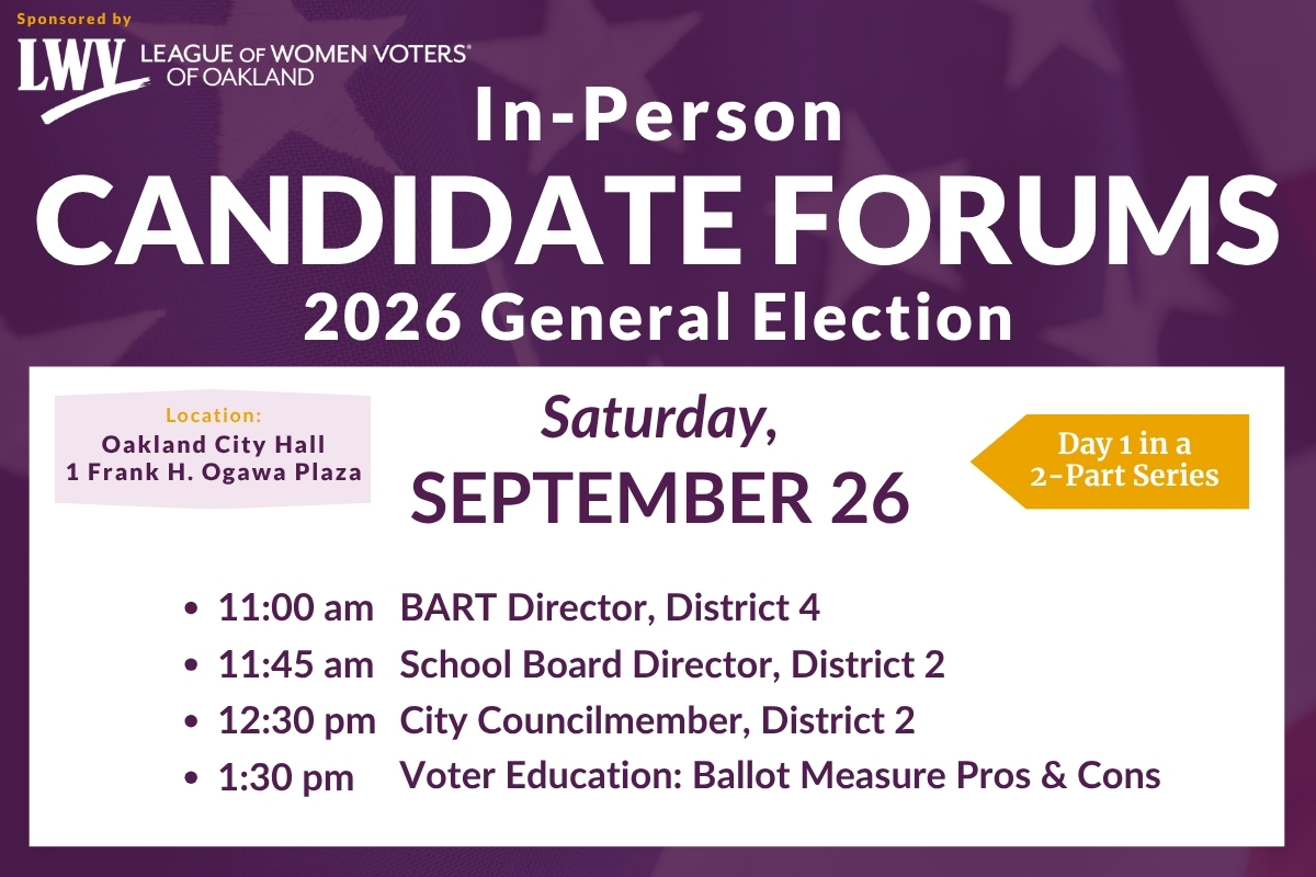 LWVO Candidate Forums 9/26/26