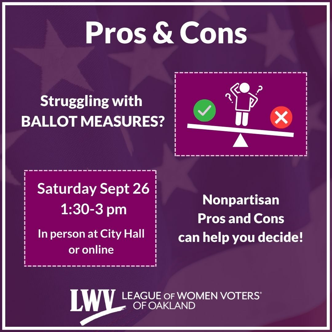 Sept 26 - Pros & Cons
