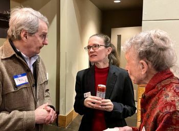 City Councilor Hannah Stone and continuents