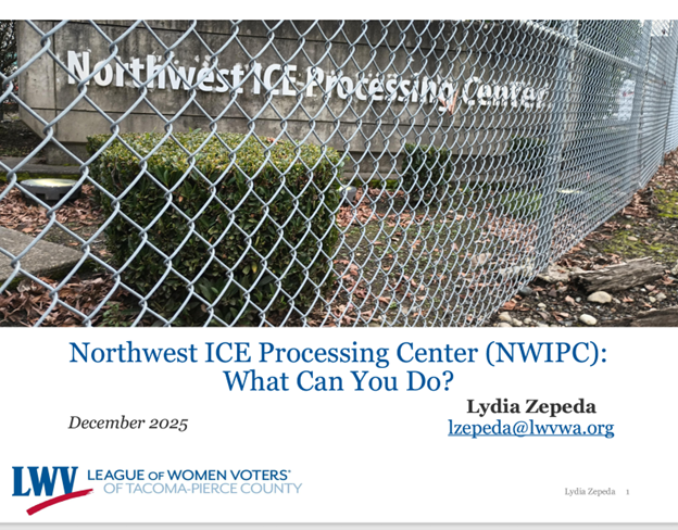 NW ICE Processing Center-page 1 of presentation