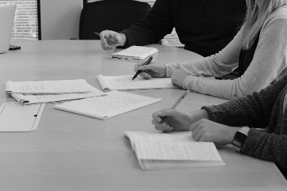 People sitting around a table meeting