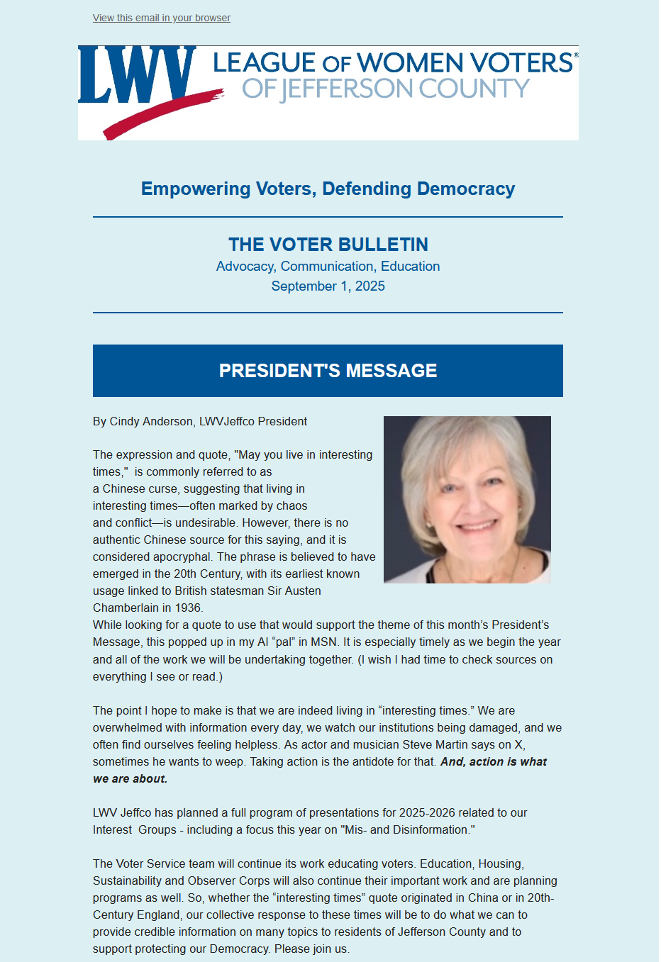 September Voter Screenshot