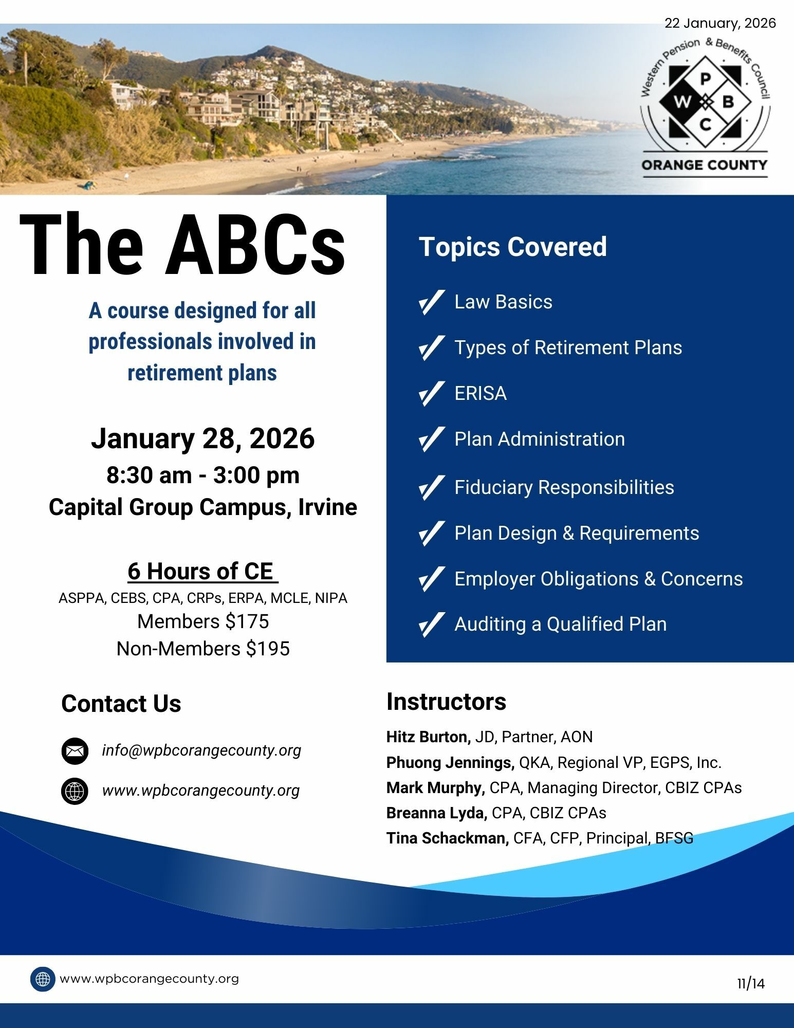 Upcoming Events - ABCs