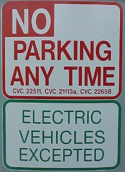 No Parking Except EVs