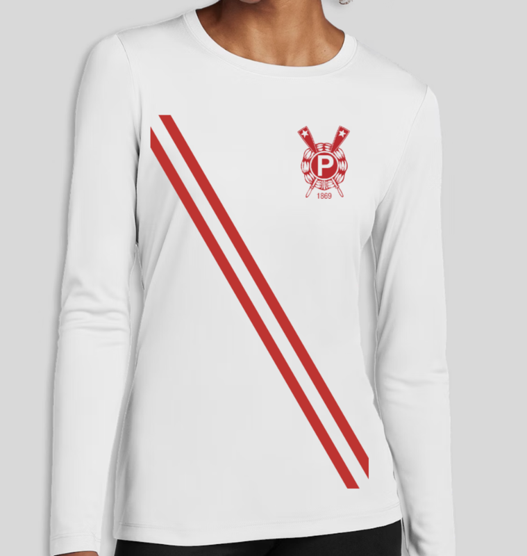 Women's White Sash Tech Long Sleeve