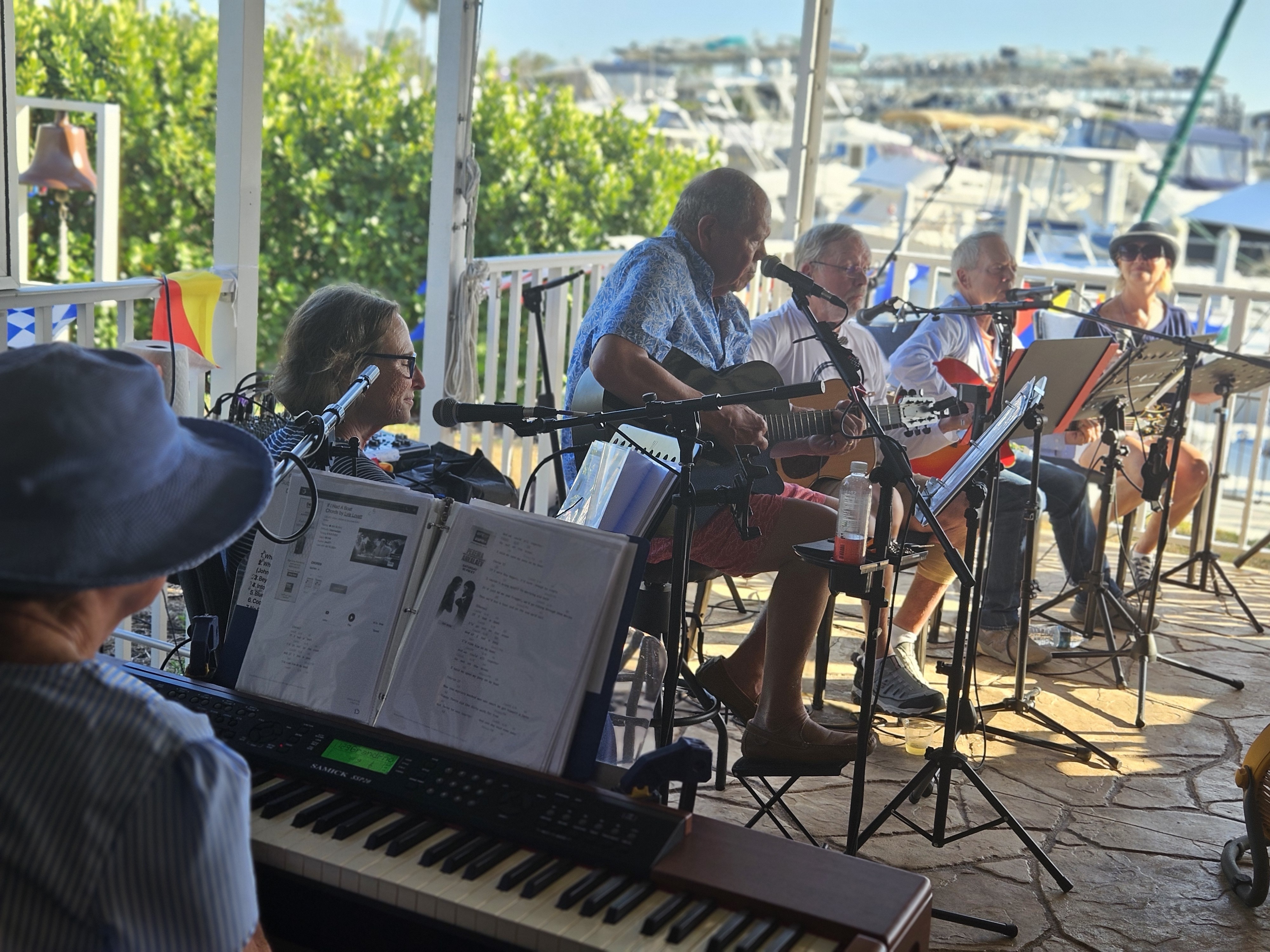 Musicians on the Harbor View Deck at PPYC