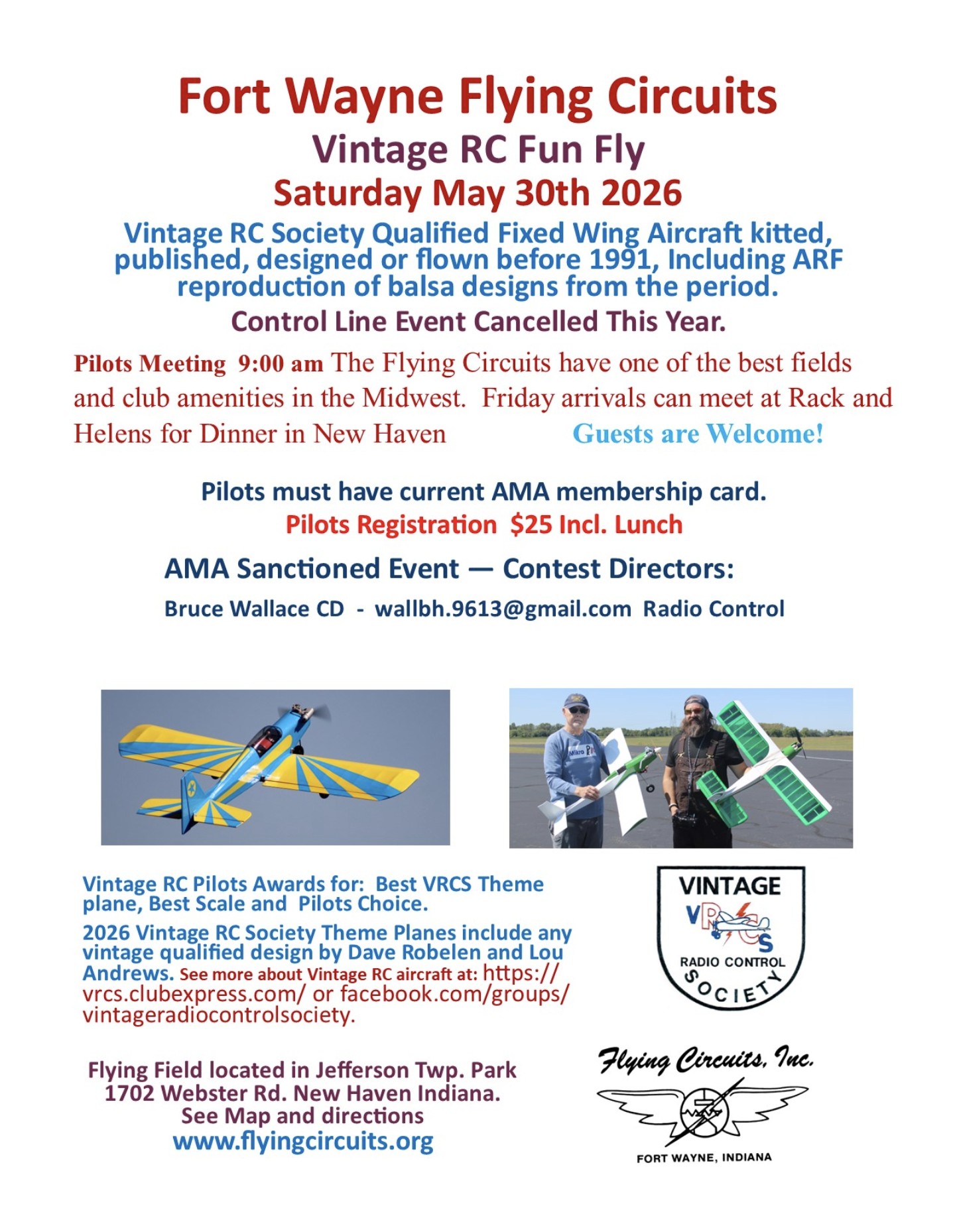 2026 Fort Wayne Flying Circuits Fun Fly - UPDATED