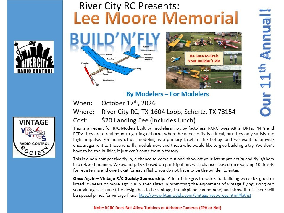 2026 Lee Moore Memorial Build N' Fly