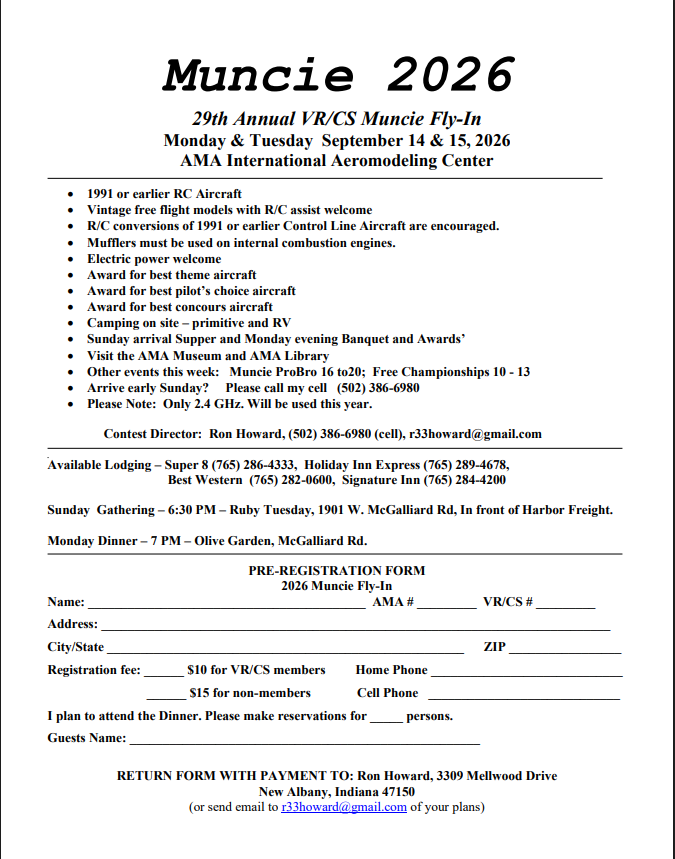 2026 Muncie Fly-In-1