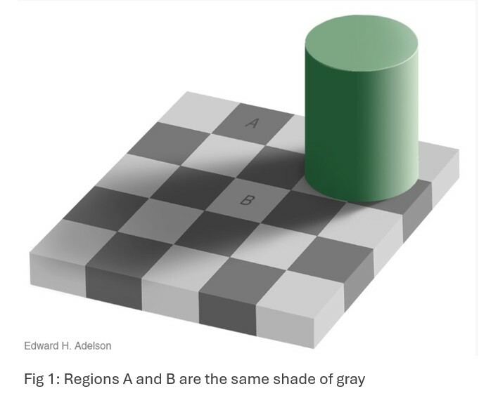 Checker Shadow Illusion Fig 1
