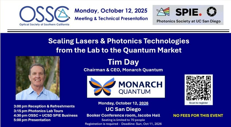 Monarch Quantum OSSC + UCSD SPIE Oct 12 2026 image