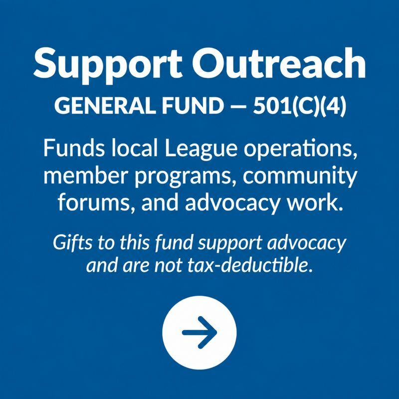 Donations to LWV of Williasmburg General Fund
