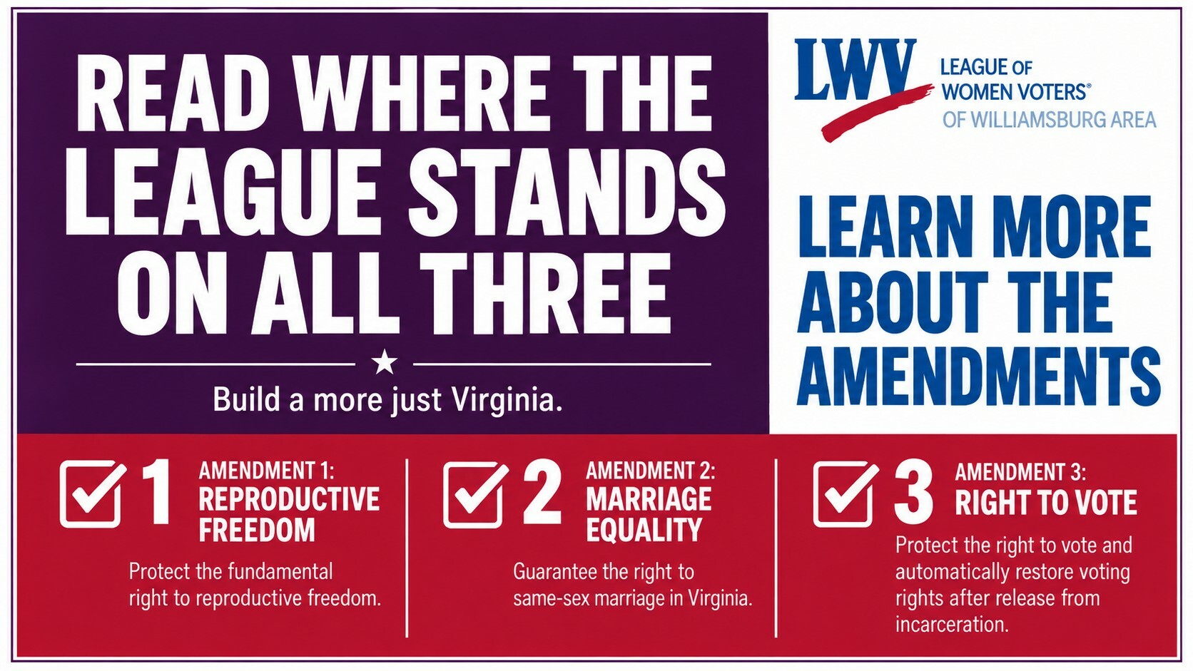 Three amendments - Learn More
