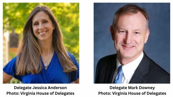 Delegates Jessica Anderson and Dr. Mark Downey