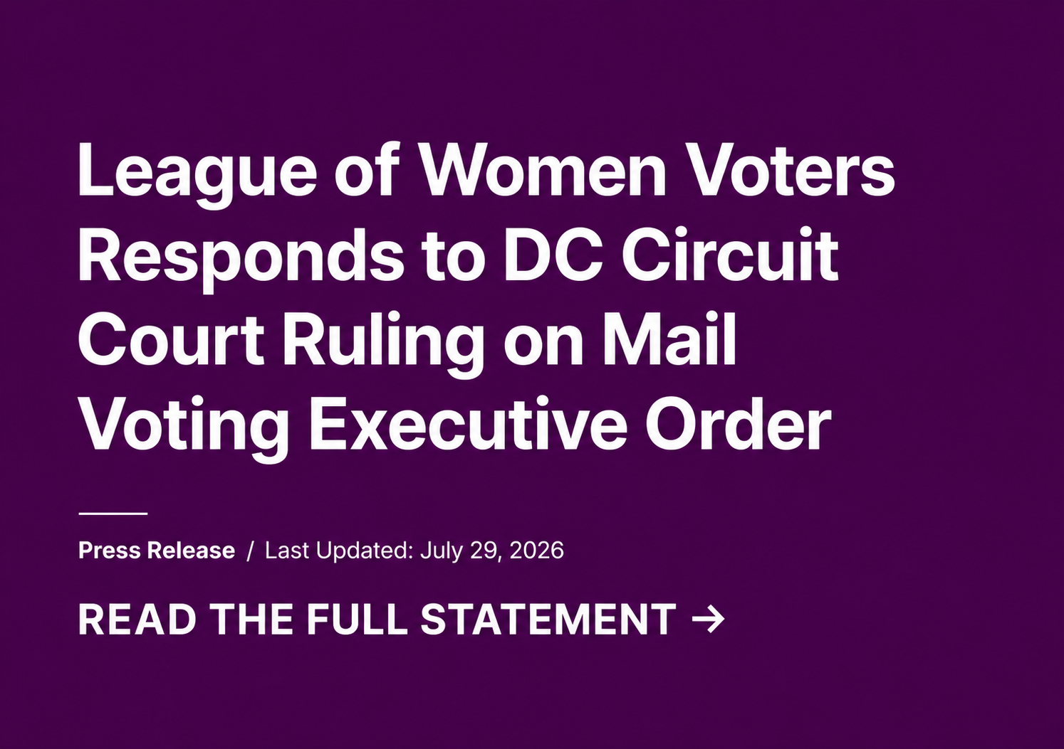 Mail Voting Exec Order