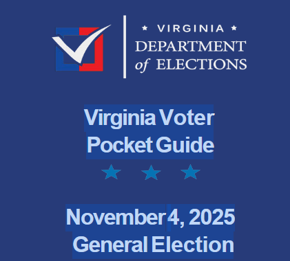 Virginia Department of Elections – 2025 Voter Pocket Guide cover