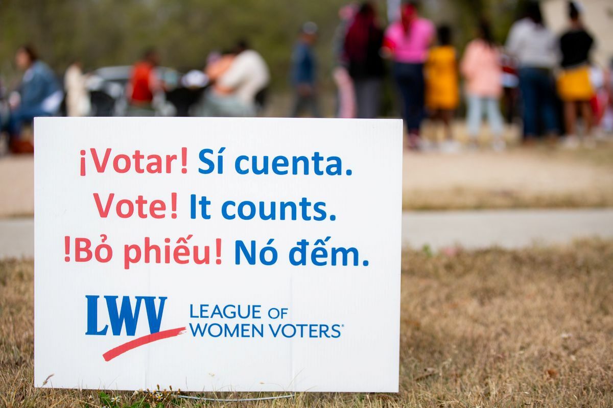 Vote! It counts sign