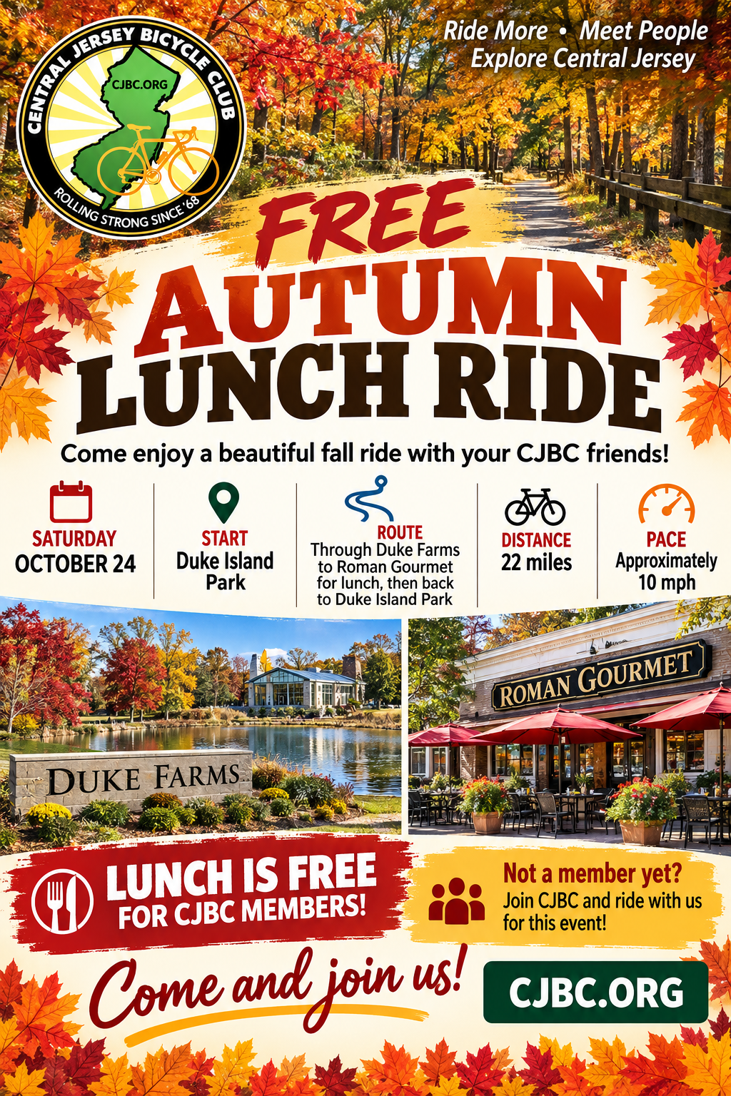 Fall free lunch ride 2026