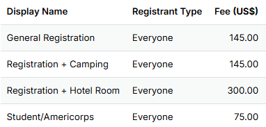2026 OWLS Registration Schedule