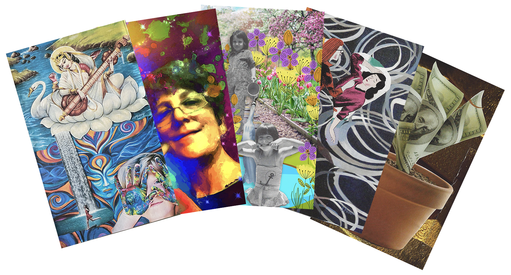 Claire Perkins Soul Collage Card Spread