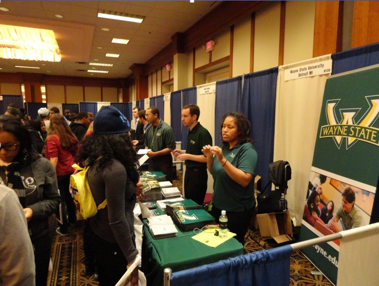 Adanna Smith representing Wayne State University at the 2012 NACAC College Fair