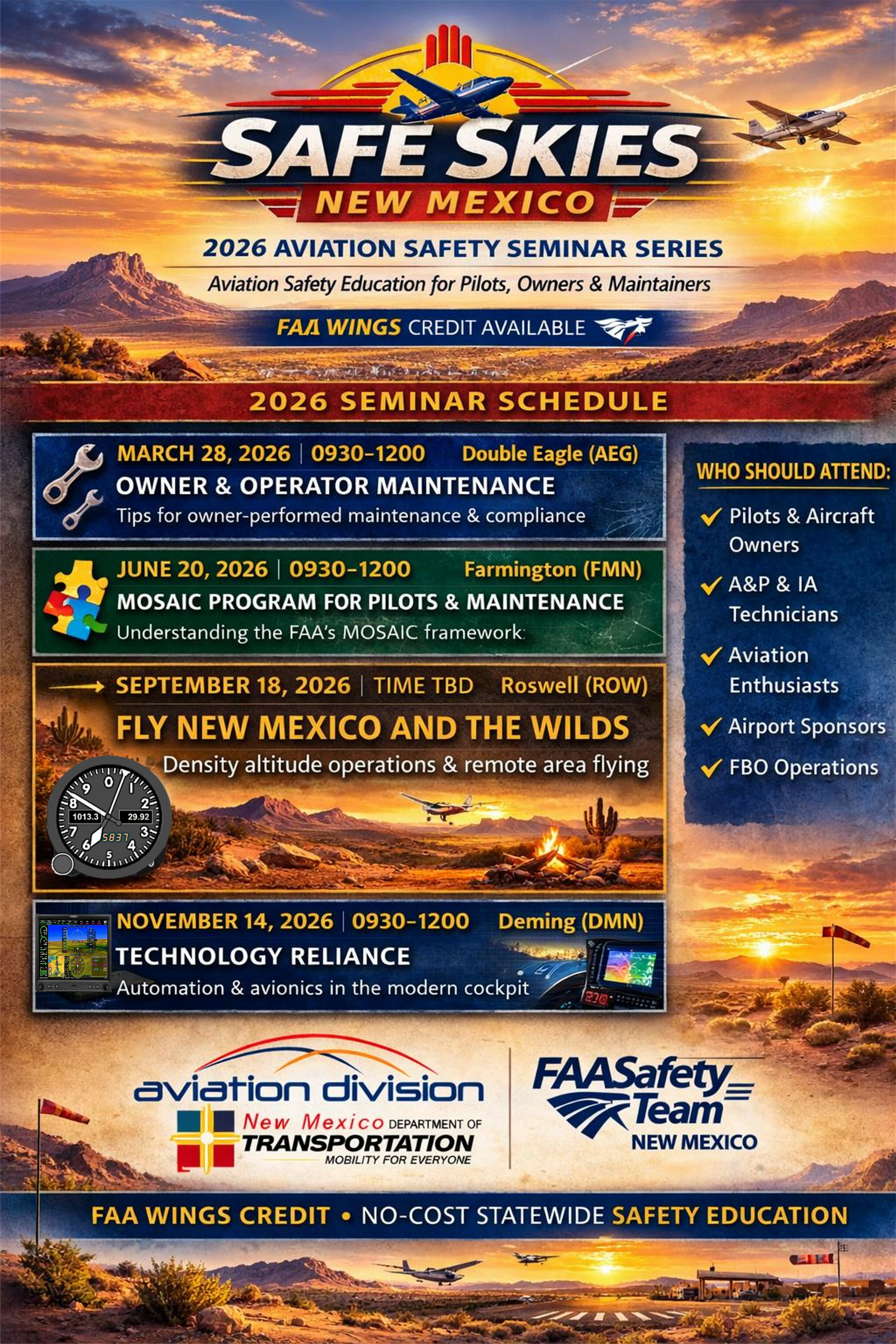 Safe Skies NM 2026 - Flyer