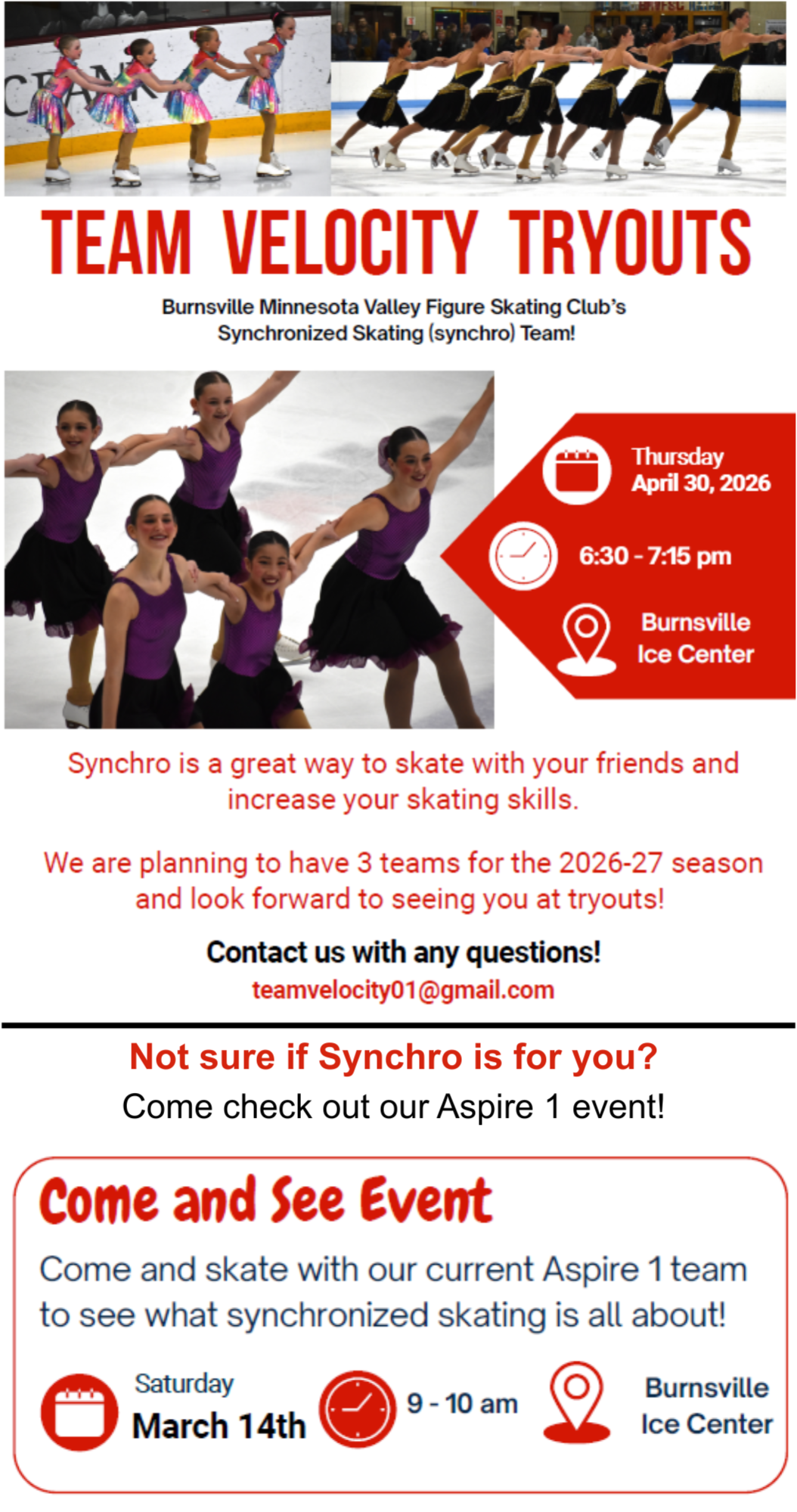 2026 team velocity combo flier