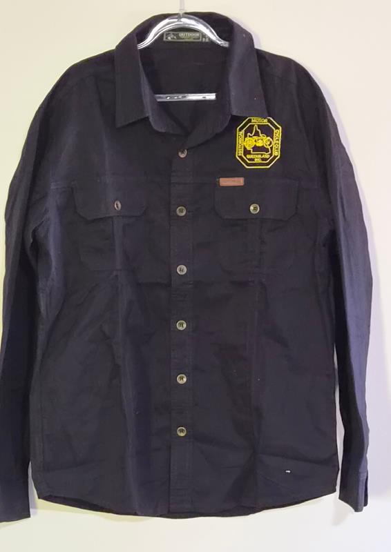 Dark navy long sleeved 100% cotton shirt