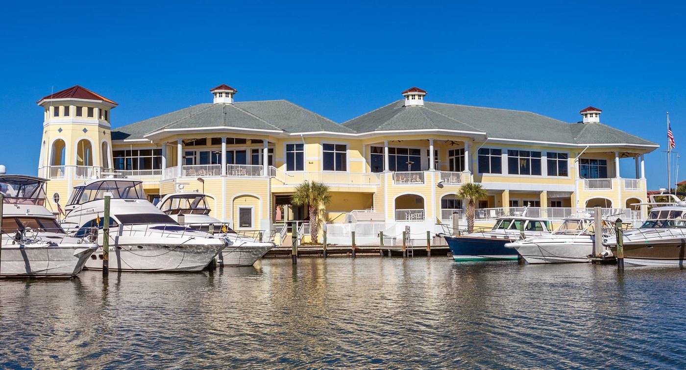 The Naples Sailing & Yacht Club clubhouse