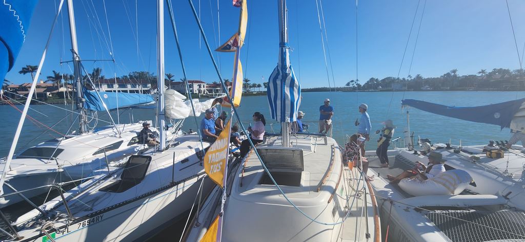 Members sailing together on the Gulf