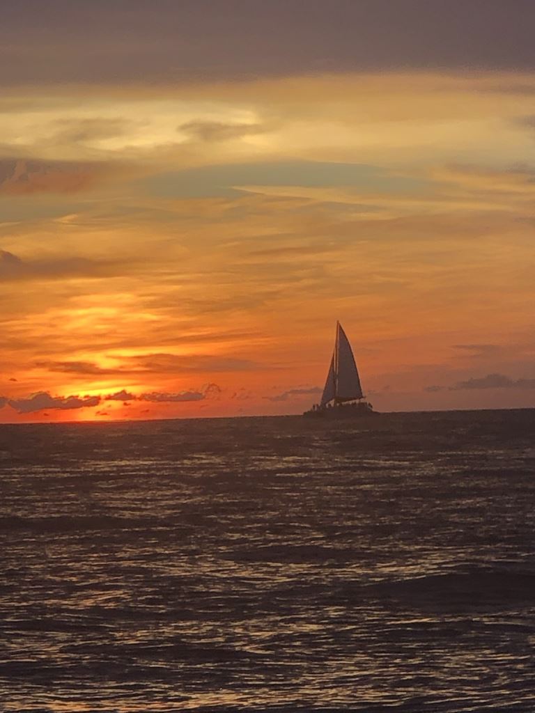 Sailboat at sunset