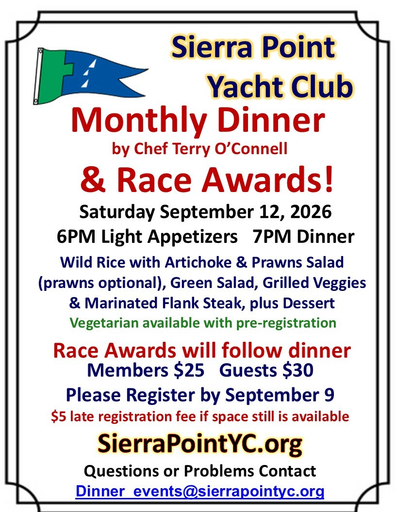 Monthly Dinner - Racing Awards Dinner Hosted by Terry O'Connell - 9/12/2026