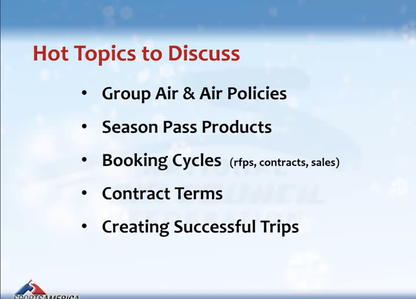 Travel Seminar May 2026 presenter Sara Clemons Sports America Tours